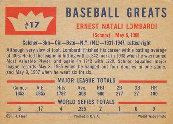 Ernie Lombardi  baseball card collectible - Main Image 2