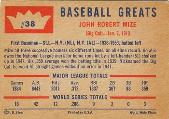 Johnny Mize  baseball card collectible - Main Image 2