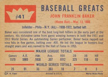 Frank Baker  baseball card collectible - Main Image 2