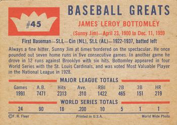 Jim Bottomley  baseball card collectible - Main Image 2