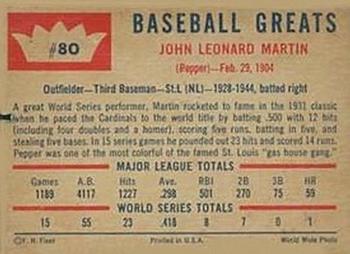 Eddie Collins / Pepper Martin  baseball card collectible - Main Image 2