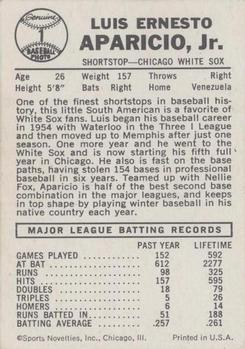 Luis Aparicio  baseball card collectible - Main Image 2