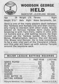 Woodie Held  baseball card collectible - Main Image 2