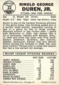 Ryne Duren  baseball card collectible - Main Image 2