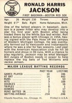 Ron Jackson  baseball card collectible - Main Image 2