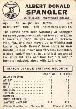 Al Spangler  baseball card collectible - Main Image 2