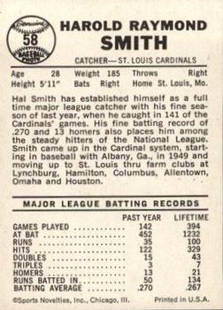 Hal Smith  baseball card collectible - Main Image 2
