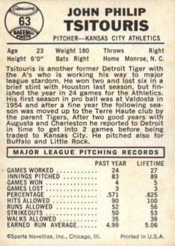 John Tsitouris  baseball card collectible - Main Image 2