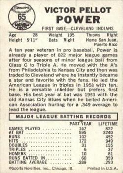 Vic Power  baseball card collectible - Main Image 2