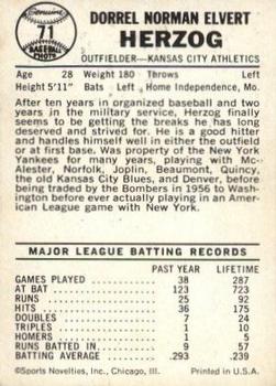 Whitey Herzog  baseball card collectible - Main Image 2