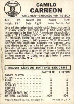 Camilo Carreon  baseball card collectible - Main Image 2