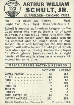 Art Schult  baseball card collectible - Main Image 2