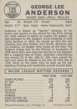 George Anderson  baseball card collectible - Main Image 2