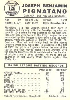 Joe Pignatano  baseball card collectible - Main Image 2