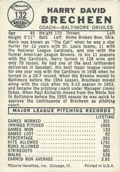 Harry Brecheen  baseball card collectible - Main Image 2