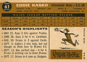 Eddie Kasko  baseball card collectible - Main Image 2