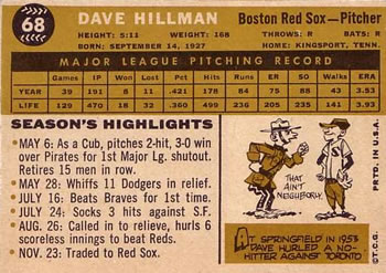 Dave Hillman  baseball card collectible - Main Image 2