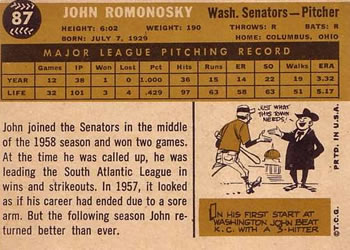 John Romonosky  baseball card collectible - Main Image 2
