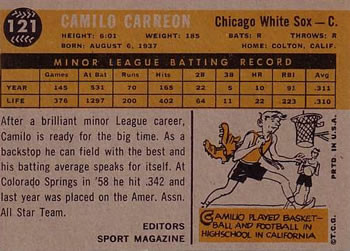 Camilo Carreon  baseball card collectible - Main Image 2
