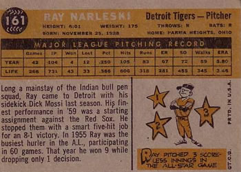 Ray Narleski  baseball card collectible - Main Image 2