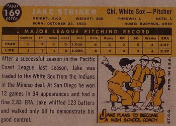 Jake Striker  baseball card collectible - Main Image 2