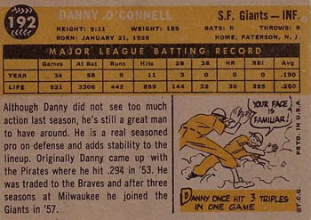 Danny O’Connell  baseball card collectible - Main Image 2