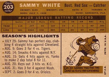 Sammy White  baseball card collectible - Main Image 2