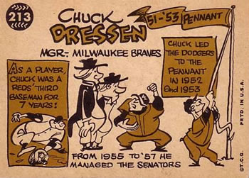 Chuck Dressen  baseball card collectible - Main Image 2