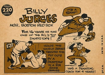 Billy Jurges  baseball card collectible - Main Image 2