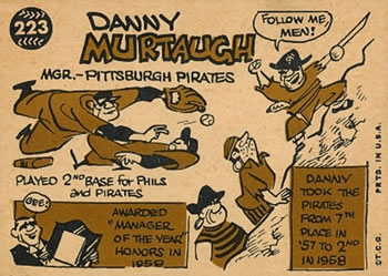 Danny Murtaugh  baseball card collectible - Main Image 2