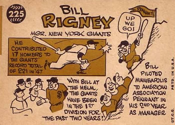 Bill Rigney  baseball card collectible - Main Image 2