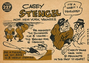 Casey Stengel  baseball card collectible - Main Image 2