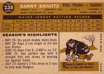 Danny Kravitz  baseball card collectible - Main Image 2