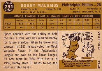 Bobby Malkmus  baseball card collectible - Main Image 2