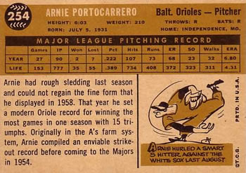 Arnie Portocarrero  baseball card collectible - Main Image 2