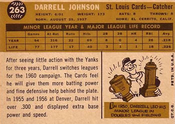 Darrell Johnson  baseball card collectible - Main Image 2