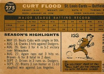 Curt Flood  baseball card collectible - Main Image 2