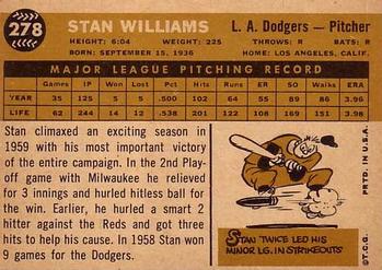 Stan Williams  baseball card collectible - Main Image 2