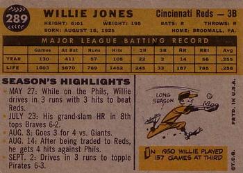 Willie Jones  baseball card collectible - Main Image 2