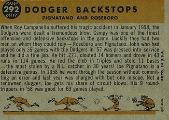 Dodger Backstops (Joe Pignatano / John Roseboro)  baseball card collectible - Main Image 2