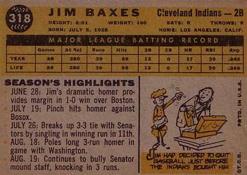 Jim Baxes  baseball card collectible - Main Image 2
