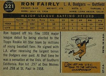 Ron Fairly  baseball card collectible - Main Image 2