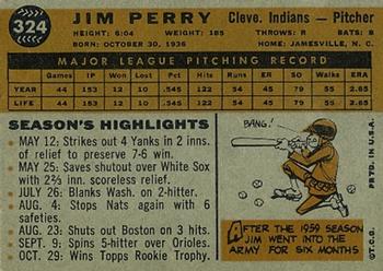 Jim Perry  baseball card collectible - Main Image 2