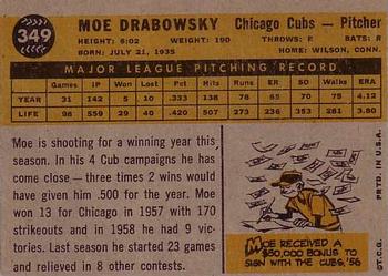 Moe Drabowsky  baseball card collectible - Main Image 2
