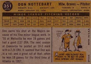 Don Nottebart  baseball card collectible - Main Image 2