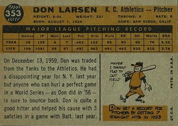 Don Larsen  baseball card collectible - Main Image 2