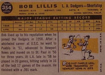 Bob Lillis  baseball card collectible - Main Image 2