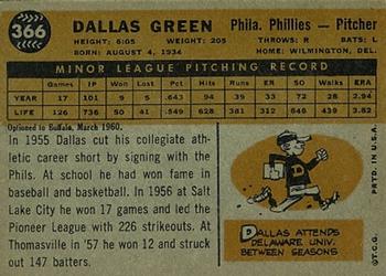Dallas Green  baseball card collectible - Main Image 2