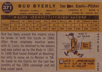Bud Byerly  baseball card collectible - Main Image 2