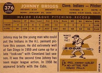 Johnny Briggs  baseball card collectible - Main Image 2